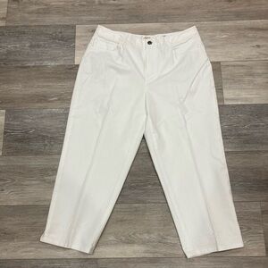 Talbots White Capri Pants Size 12 Stretch